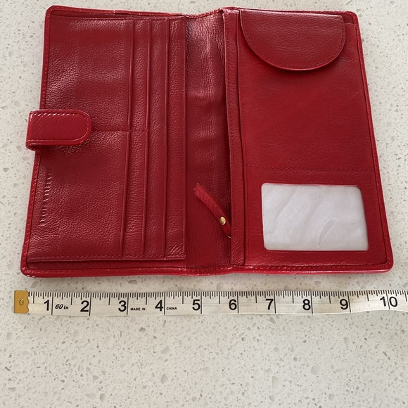 ISABELLA FIORE "Free Spirit" Tattoo Leather Wallet document holder red folder - Picture 5 of 6